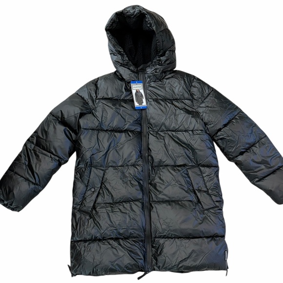 HUNTER LADIES MID LENGTH PUFFER BLK PARKA JKT WOMENS BLACK JACKET - Picture 3 of 9